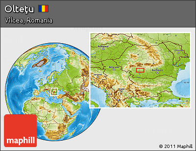 Physical Location Map of Olteţu