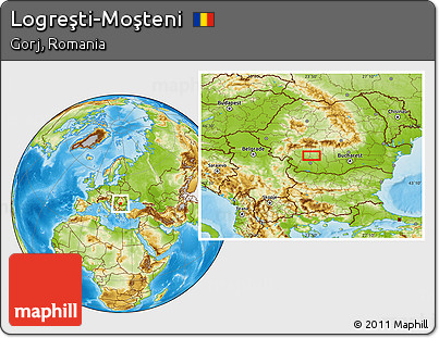 Physical Location Map of Logreşti-Moşteni