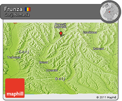 Physical Panoramic Map of Frunza