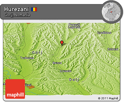 Physical Panoramic Map of Hurezani