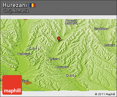 Physical Panoramic Map of Hurezani