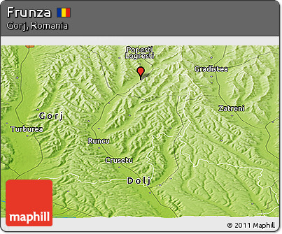 Physical Panoramic Map of Frunza