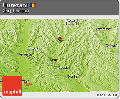 Physical Panoramic Map of Hurezani