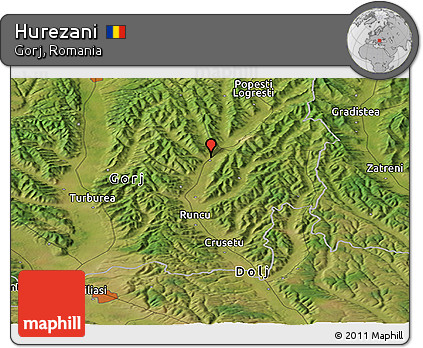 Satellite Panoramic Map of Hurezani