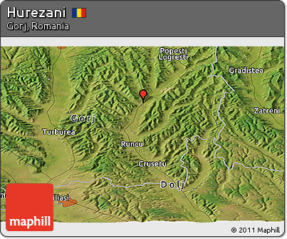 Satellite Panoramic Map of Hurezani