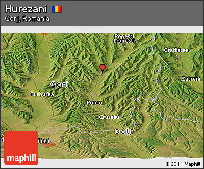 Satellite Panoramic Map of Hurezani