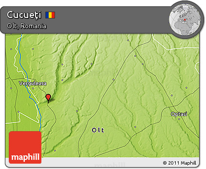 Physical 3D Map of Cucueţi