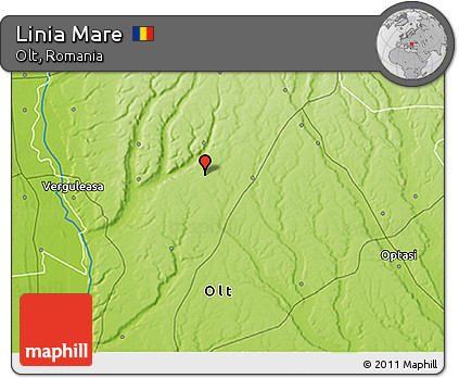 Physical 3D Map of Linia Mare