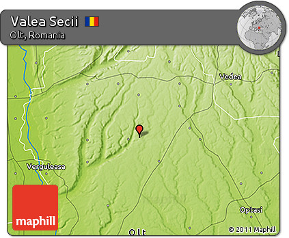Physical 3D Map of Valea Secii