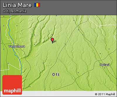 Physical 3D Map of Linia Mare