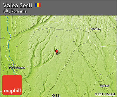 Physical 3D Map of Valea Secii