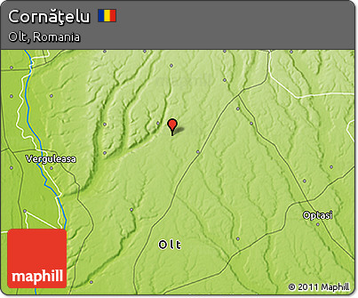 Physical 3D Map of Cornăţelu