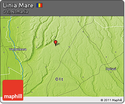 Physical 3D Map of Linia Mare