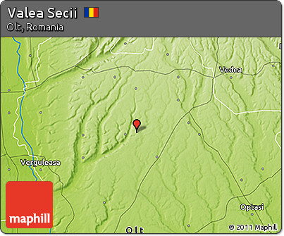 Physical 3D Map of Valea Secii