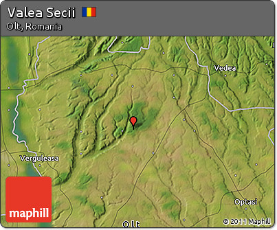 Satellite 3D Map of Valea Secii