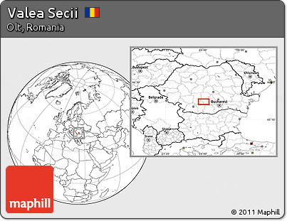Blank Location Map of Valea Secii