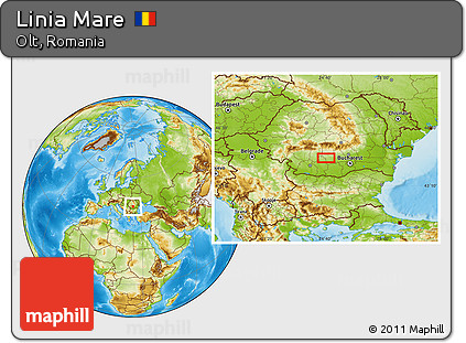 Physical Location Map of Linia Mare