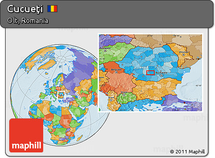 Political Location Map of Cucueţi