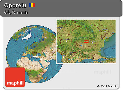 Satellite Location Map of Oporelu