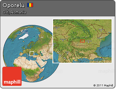 Satellite Location Map of Oporelu