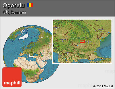 Satellite Location Map of Oporelu