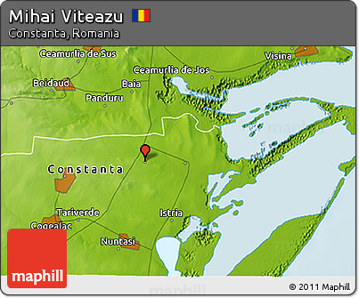 Physical 3D Map of Mihai Viteazu