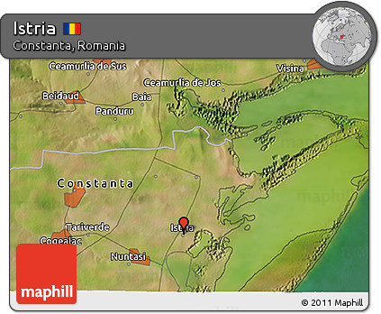 Satellite 3D Map of Istria