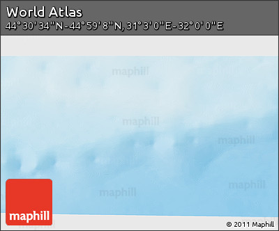 Physical 3D Map of the Area around 44° 44' 51" N, 31° 31' 29" E