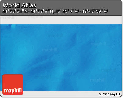 Physical 3D Map of the Area around 44° 44' 51" N, 43° 16' 29" W