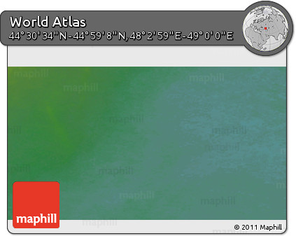 Satellite 3D Map of the Area around 44° 44' 51" N, 48° 31' 29" E
