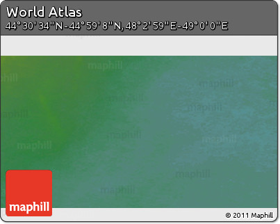 Satellite 3D Map of the Area around 44° 44' 51" N, 48° 31' 29" E