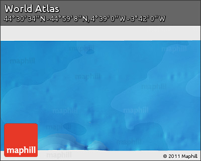 Political 3D Map of the Area around 44° 44' 51" N, 4° 10' 30" W