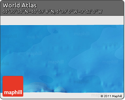 Political 3D Map of the Area around 44° 44' 51" N, 4° 10' 30" W