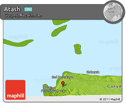 Physical Panoramic Map of Atash