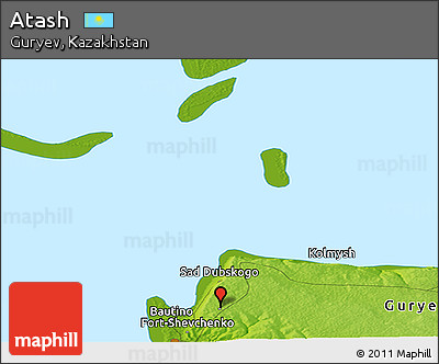 Physical Panoramic Map of Atash
