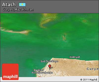 Satellite Panoramic Map of Atash