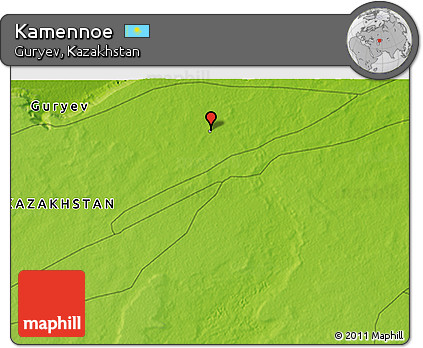 Physical 3D Map of Kamennoe