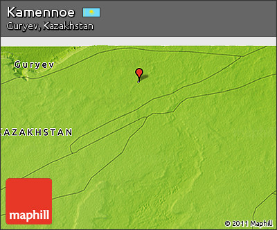 Physical 3D Map of Kamennoe