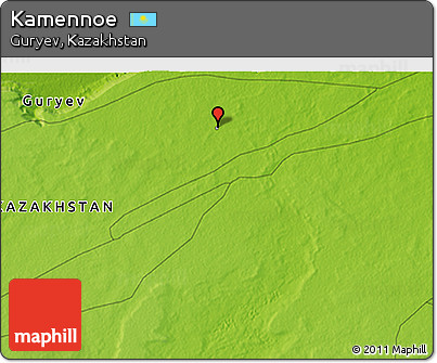 Physical 3D Map of Kamennoe