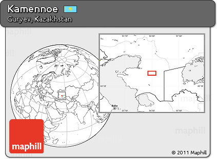 Blank Location Map of Kamennoe