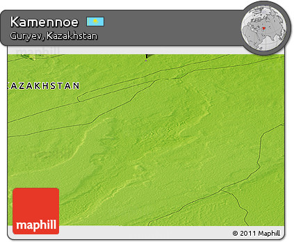 Physical Panoramic Map of Kamennoe