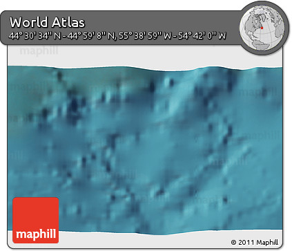 Satellite 3D Map of the Area around 44° 44' 51" N, 55° 10' 29" W