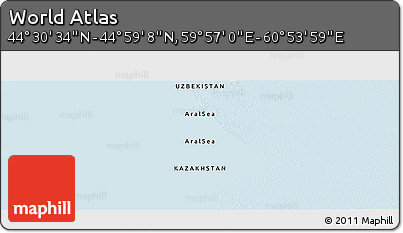 Physical Panoramic Map of the Area around 44° 44' 51" N, 60° 25' 29" E