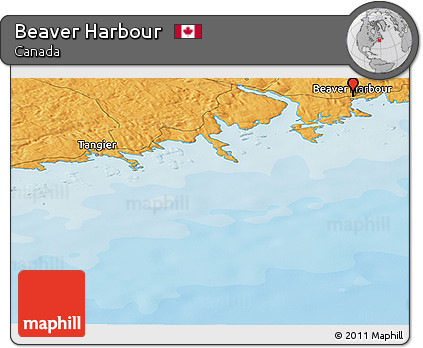 Political Panoramic Map of Beaver Harbour