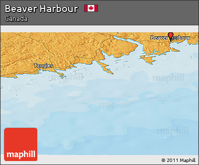 Political Panoramic Map of Beaver Harbour