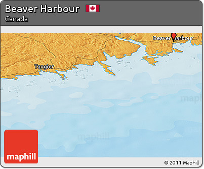 Political Panoramic Map of Beaver Harbour