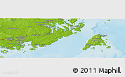 Physical Panoramic Map of North Head