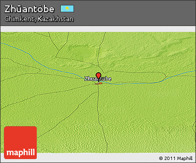 Physical Panoramic Map of Zhūantöbe