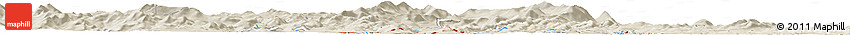 Shaded Relief Horizon Map of the Area around 44° 44' 51" N, 70° 28' 29" W