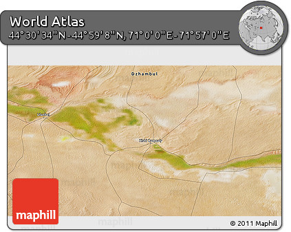 Satellite 3D Map of the Area around 44° 44' 51" N, 71° 28' 29" E